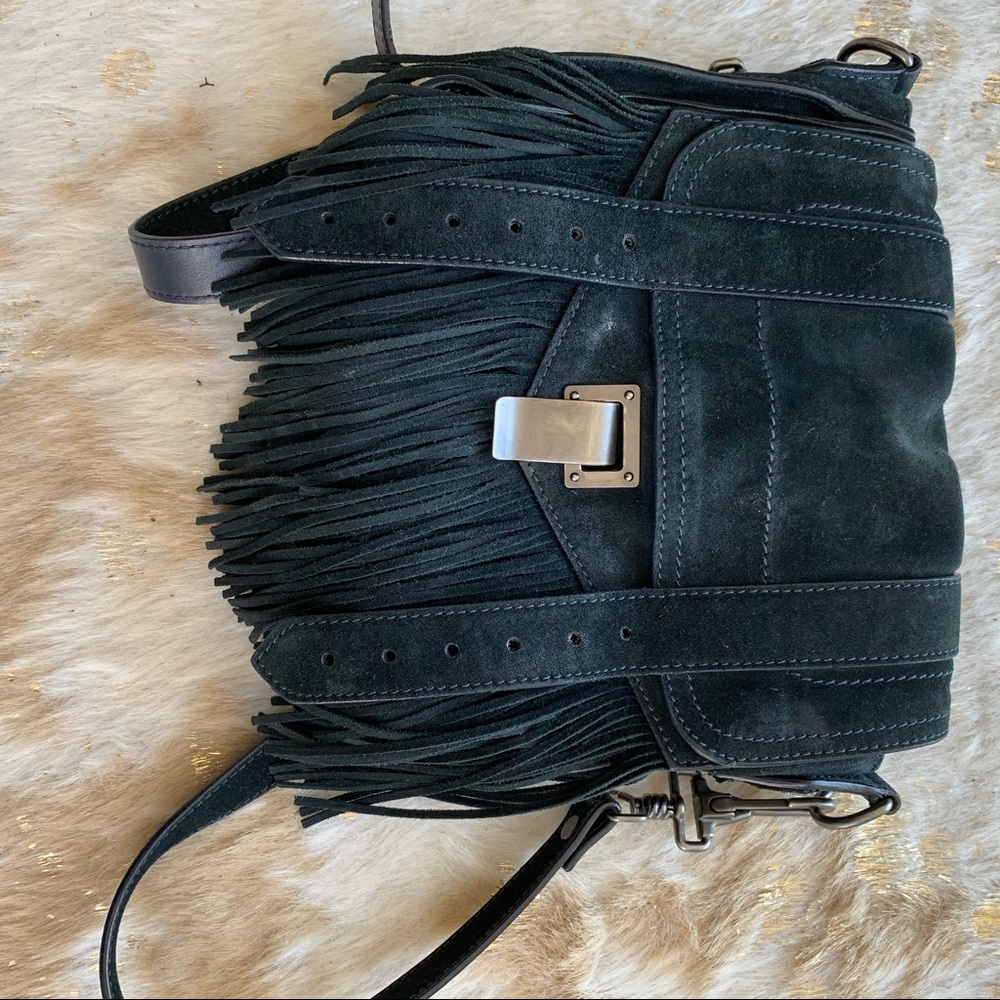 Mini PS1 Fringe Navy Crossbody Bag